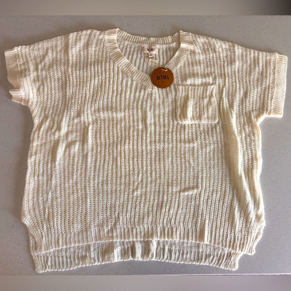 Cream colored bibi sweater